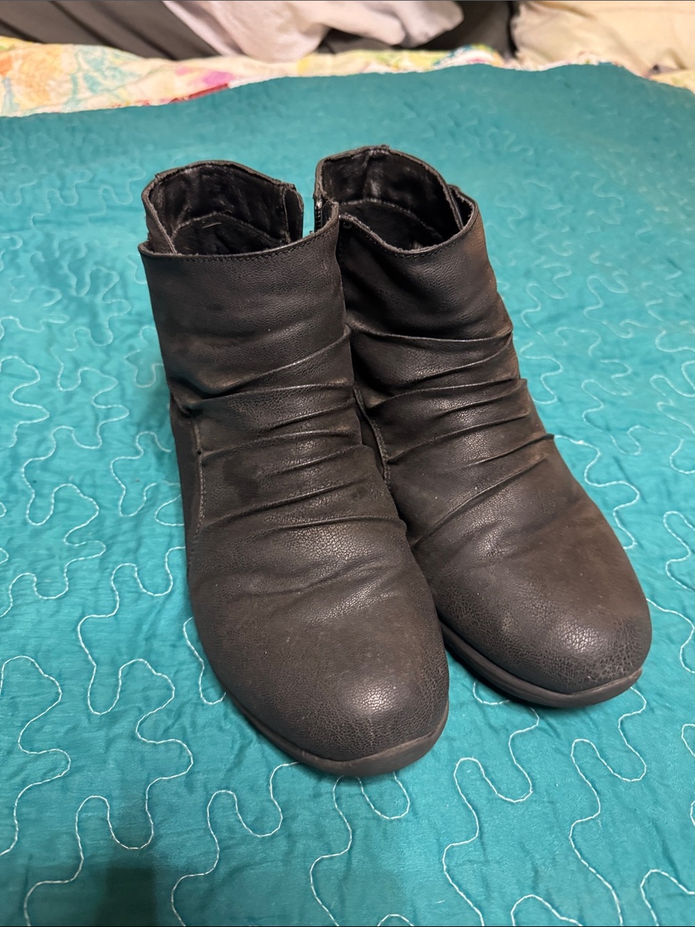 Skechers Black Slip-On Ankle Booties